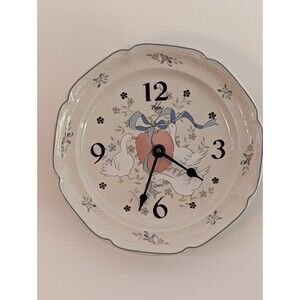Blue Ribbon Goose Wall Clock Elgin Country Kitchen Farmhouse 1980s Marmalade